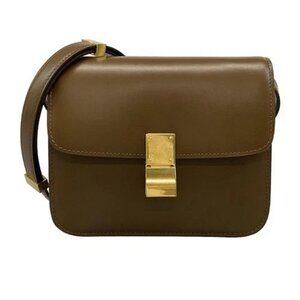 CELINE Teen Classic 192523DLS.04FG Dark Brown Box Calf Skin - Shoulder Bag